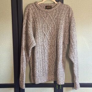 VTG Eddie Bauer Wool Cable Knit Fisherman Sweater, Made in USA, Men’s Size XL